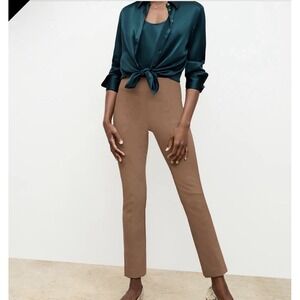 MM Lafleur The Foster Cigarette Pant Powerstretch in Saddle Kakhi Sz 10